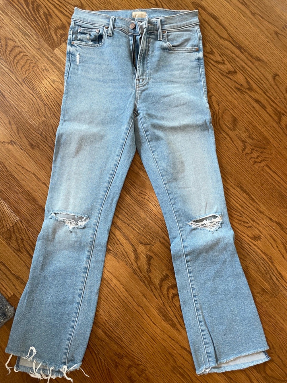 Mother The Insider Crop Step Fray, size 26
